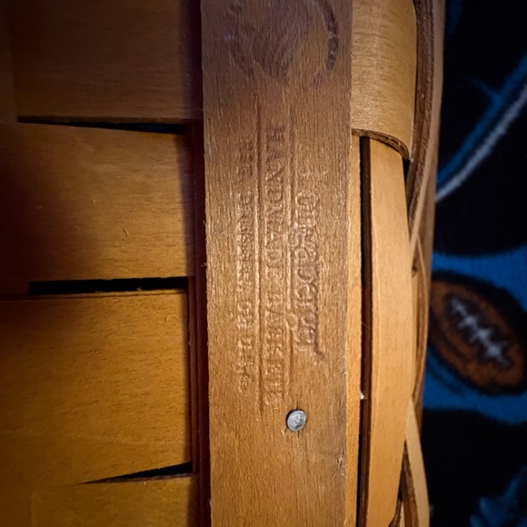 Longaberger Woven Basket With Book, cutting board and small knife - Picture 5 of 14
